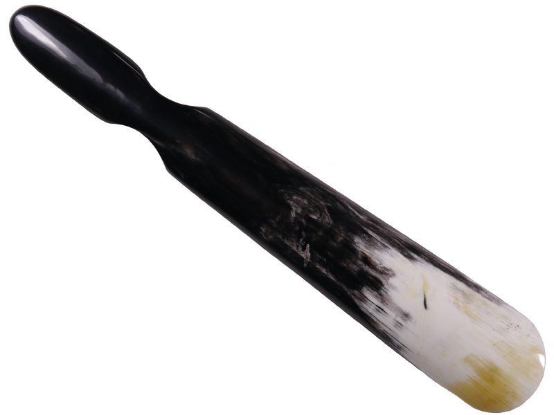Abbeyhorn Shoe Horn with Handle in Natural Oxhorn
