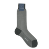 Bresciani Socks in Cotton Calf Length with Houndstooth Motif