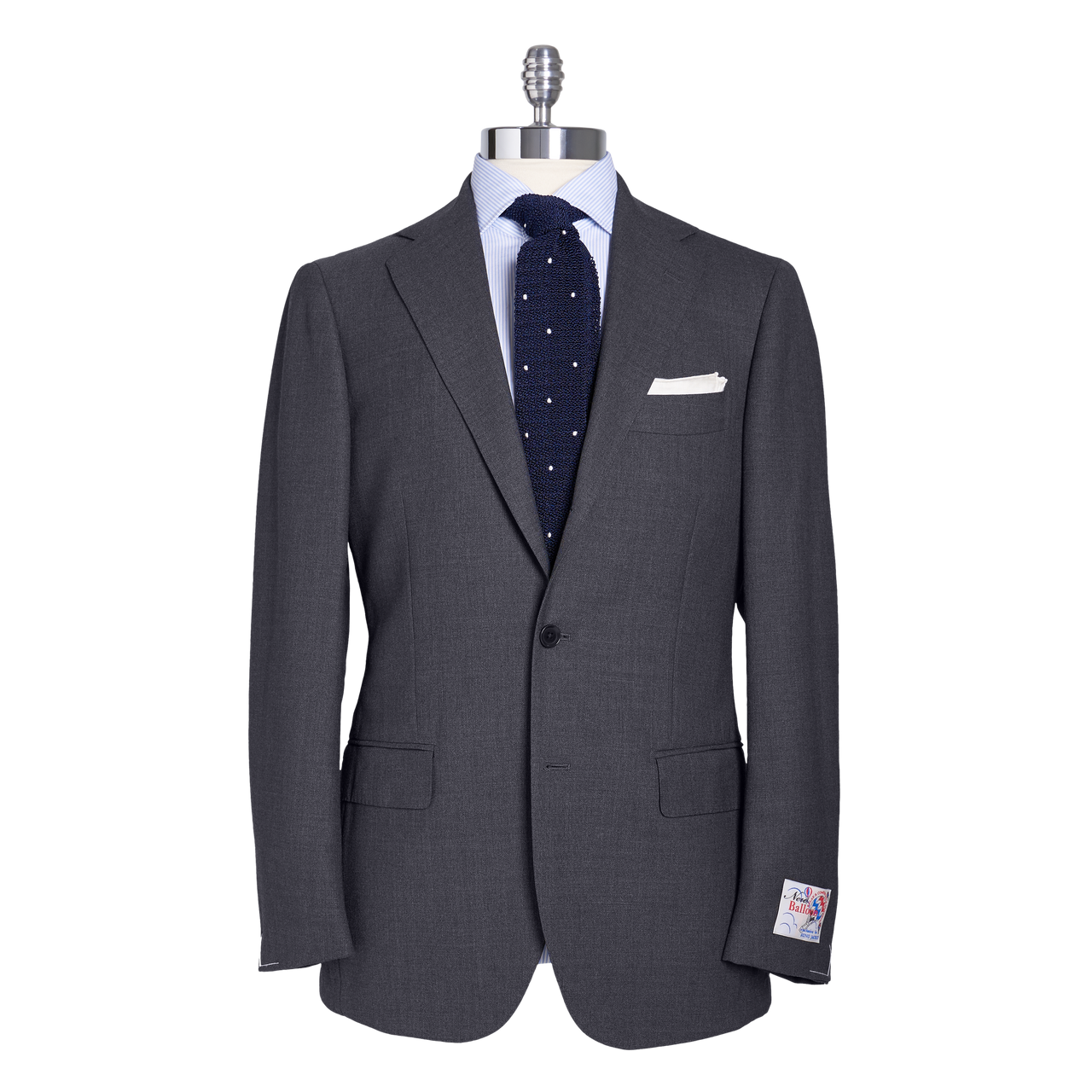 Ring Jacket Suit 288A-S172 in Mid-Grey 4-Ply Wool