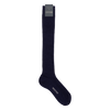 Bresciani Socks in Wool-Nylon Knee Length Solid Colour