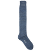 Bresciani Socks in Linen Knee Length Solid Colour