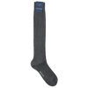 Bresciani Socks in Cotton Knee Length Solid Colour