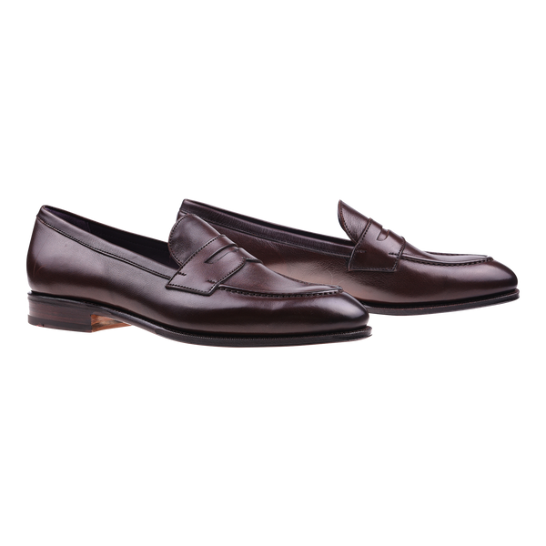 Carmina Penny Loafer in Brown Rusticalf