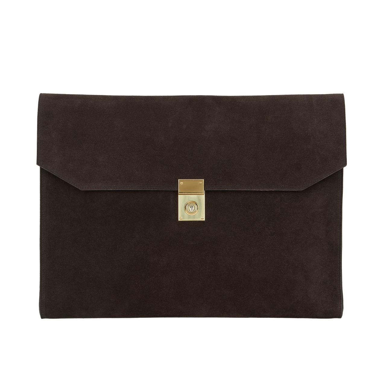 Frank Clegg Wrap Portfolio in Chocolate Suede