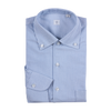 P. Johnson Shirt in Navy Stripe American Oxford with One-Piece Button Down Collar