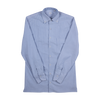 P. Johnson Shirt in Navy Stripe American Oxford with One-Piece Button Down Collar