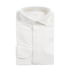 P. Johnson Popover in White Cotton Pique with Cutaway Collar