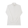 P. Johnson Popover in White Cotton Pique with Cutaway Collar