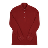 P. Johnson Popover in Brick Red Cotton Pique with Cutaway Collar