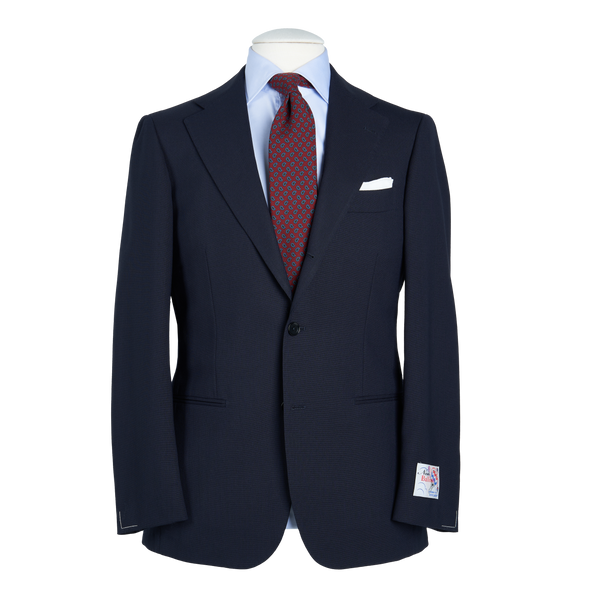 Ring Jacket Suit 269E-S172 in Solid Navy 4-Ply Wool