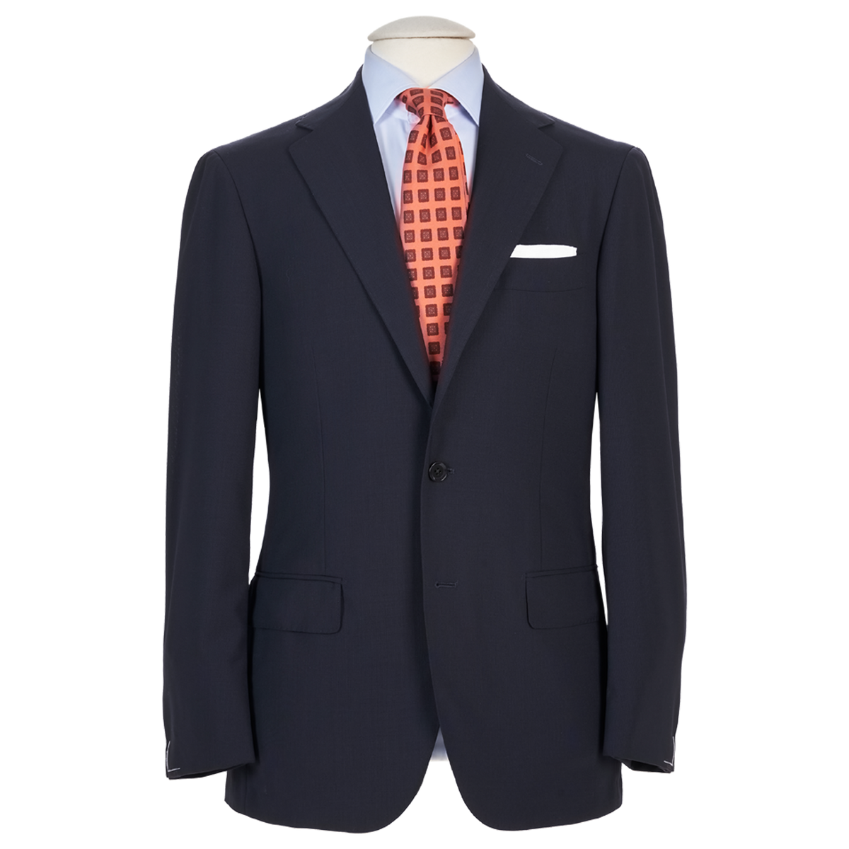 Ring Jacket Suit 301AS186 in Navy 3Ply Plain Weave Wool WJ & Co.