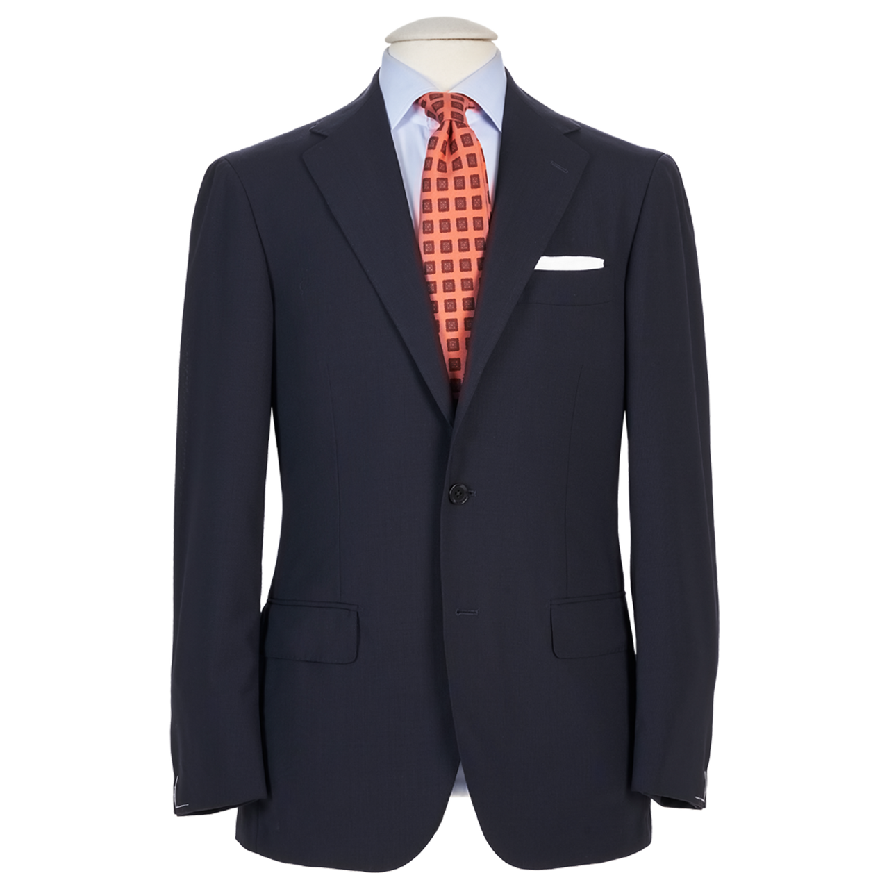 Ring Jacket Suit 301A-S186 in Navy 3-Ply Plain Weave Wool