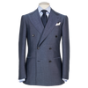 Ring Jacket Double Breasted Suit 296EH-S178 in Slate Blue Mohair-Wool