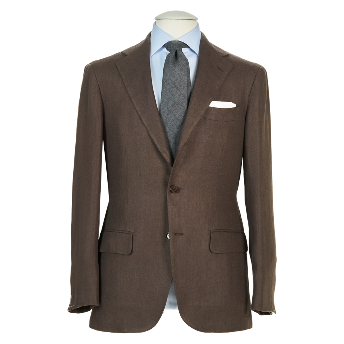 Ring Jacket Suit 301A-S187 in Cigar Brown Linen Twill – WJ & Co