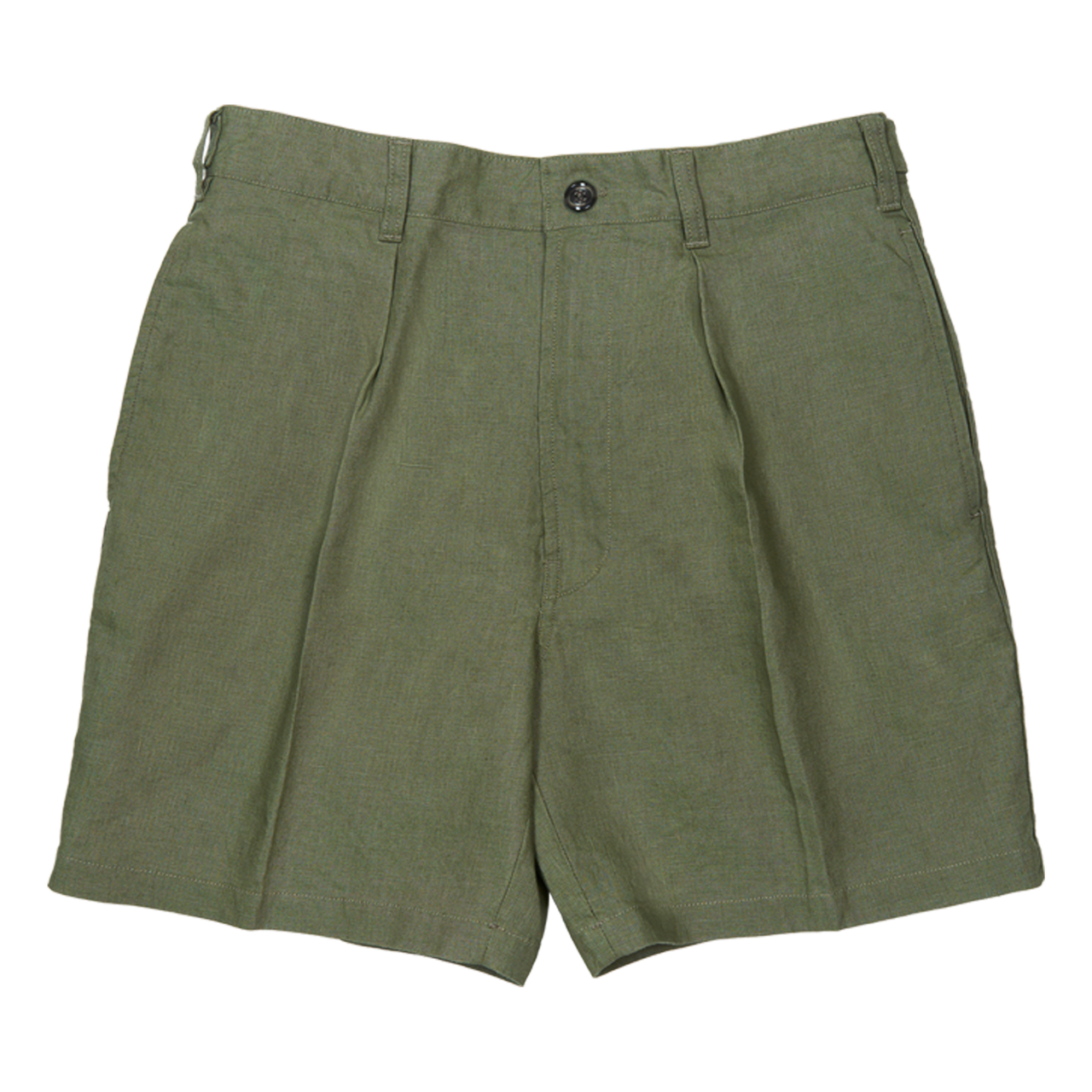 Drake's Chino Shorts in Olive Linen