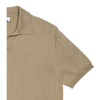 WJ & Co. Buttonless Polo in Taupe Knitted Cotton