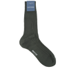 Bresciani Calf Length Cotton Socks in Solid Colours