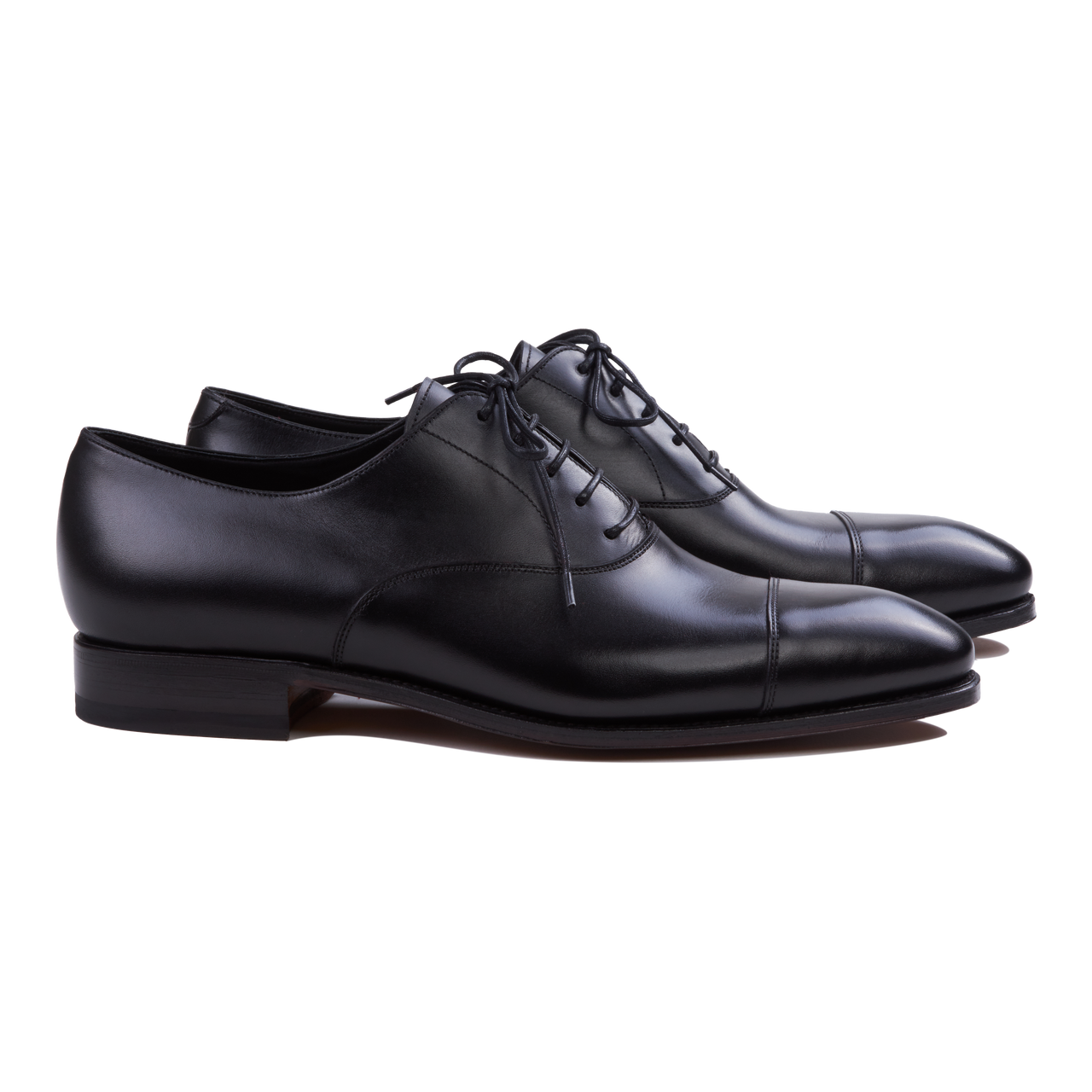 Carmina Cap-Toe Oxford in Black Calf