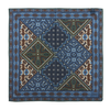 Drake's Pocket Square in Woven Wool-Silk with Printed Antique Kaleidescope Motif