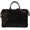 Frank Clegg x WJ & Co. Bound Edge Zip-Top Briefcase in Black Tumbled Leather
