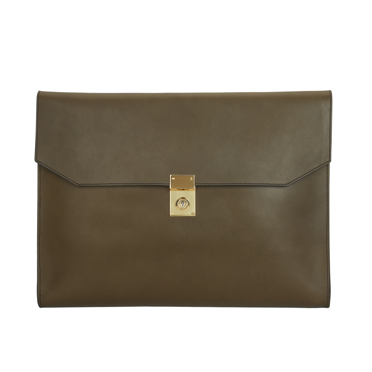 Frank Clegg Wrap Portfolio in Olive Belting Leather