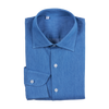 P. Johnson Shirt in Indigo Cotton Chambray with Spread Collar