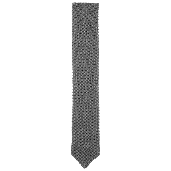 P. Johnson Tie in Steel Grey Silk Knit