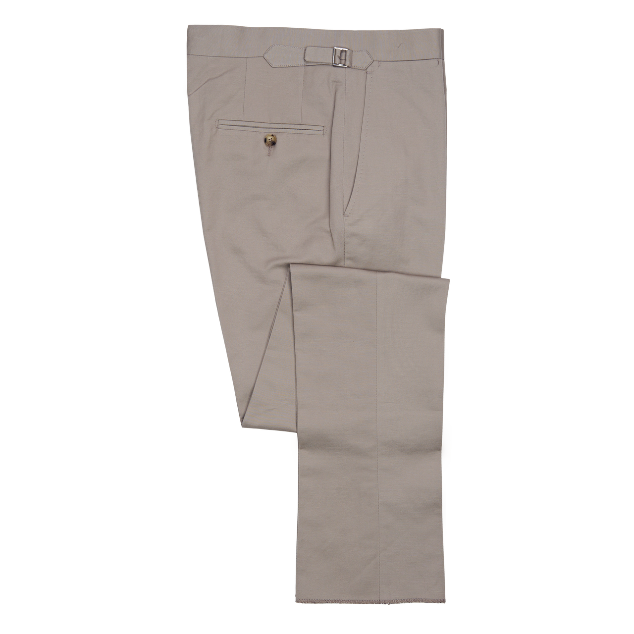 P. Johnson Trousers in Stone Cotton-Linen