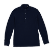 P. Johnson Popover in Navy Cotton Pique with Cutaway Collar