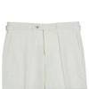 P. Johnson Trousers in White Heavy Cotton Twill