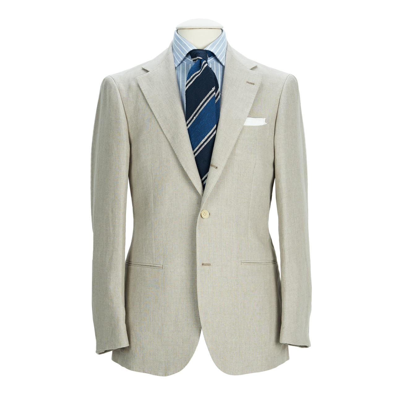 Ring Jacket Suit 269E-S172 in Oatmeal Linen