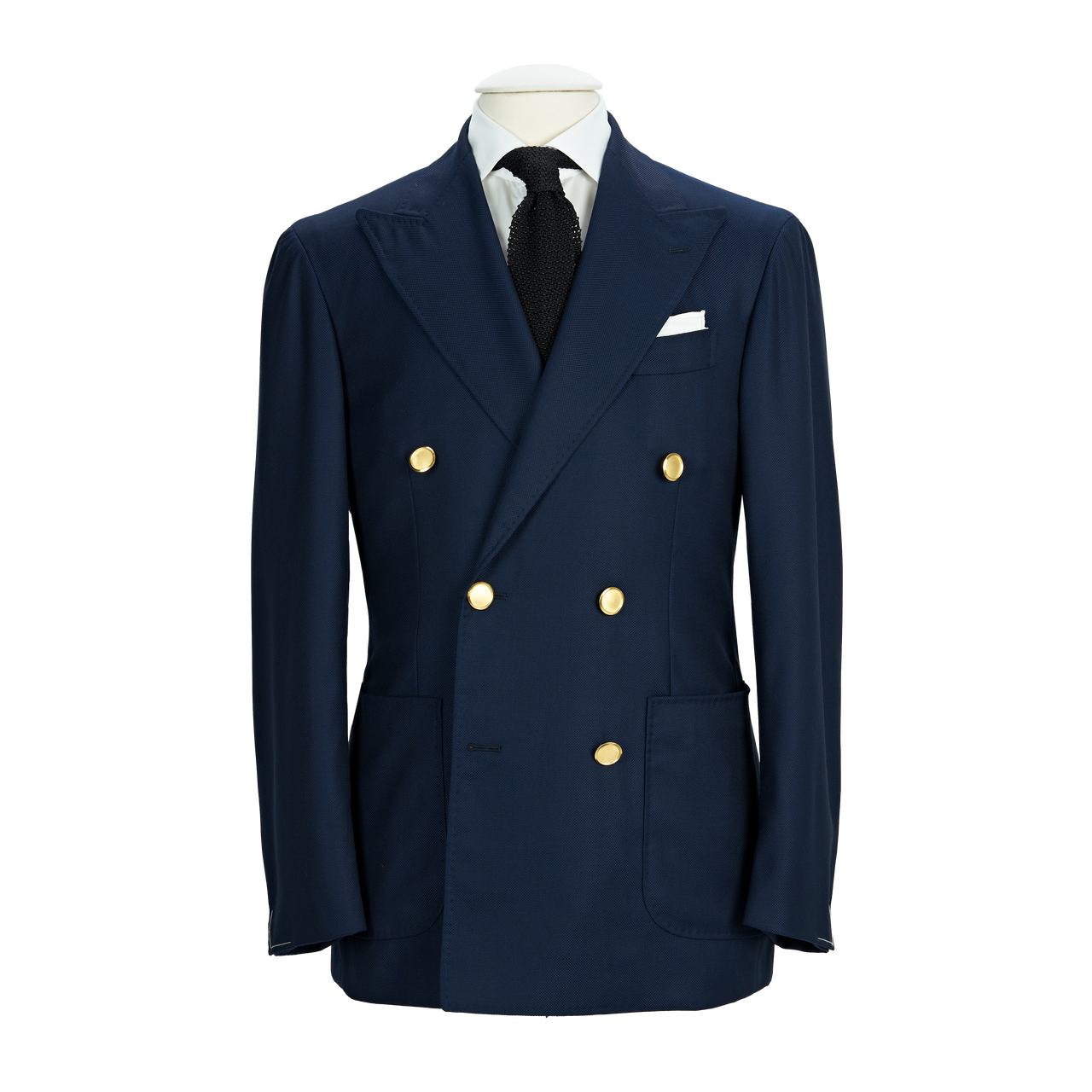 Ring Jacket Double Breasted Sport Jacket 304 in Navy Wool with Gold Buttons