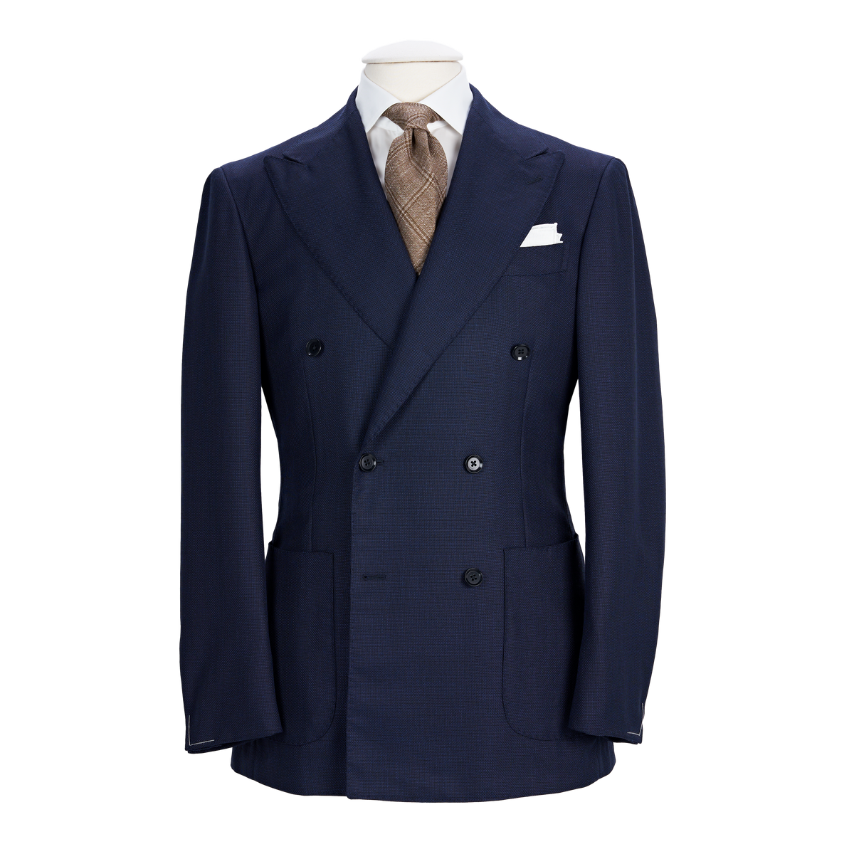 Ring Jacket Double Breasted Sport Jacket 268F in Navy Wool WJ & Co.