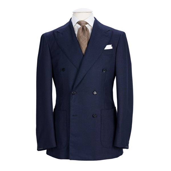 Ring Jacket Double Breasted Sport Jacket 268F in Navy Wool