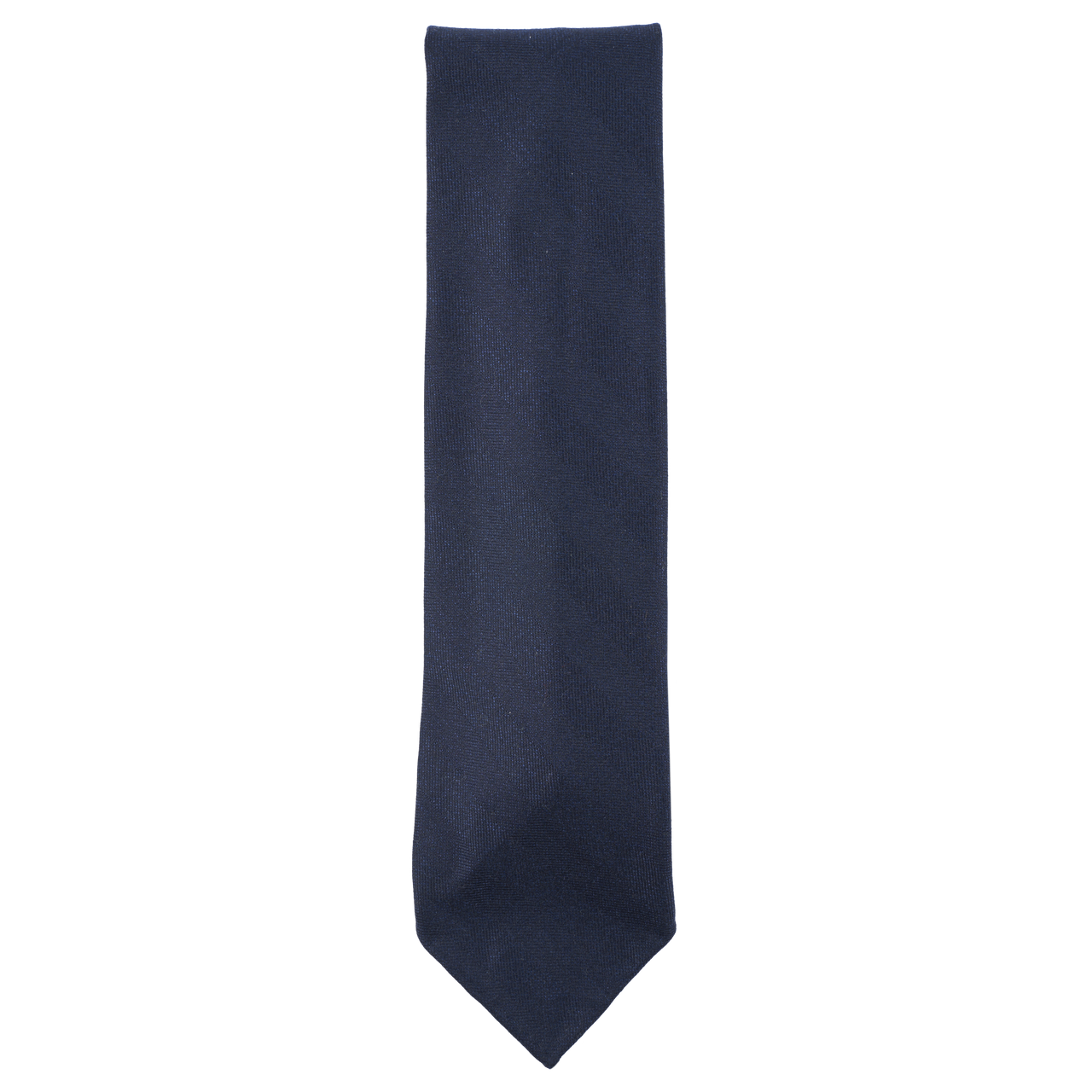 Vanda Tie in Navy Herringbone Wool